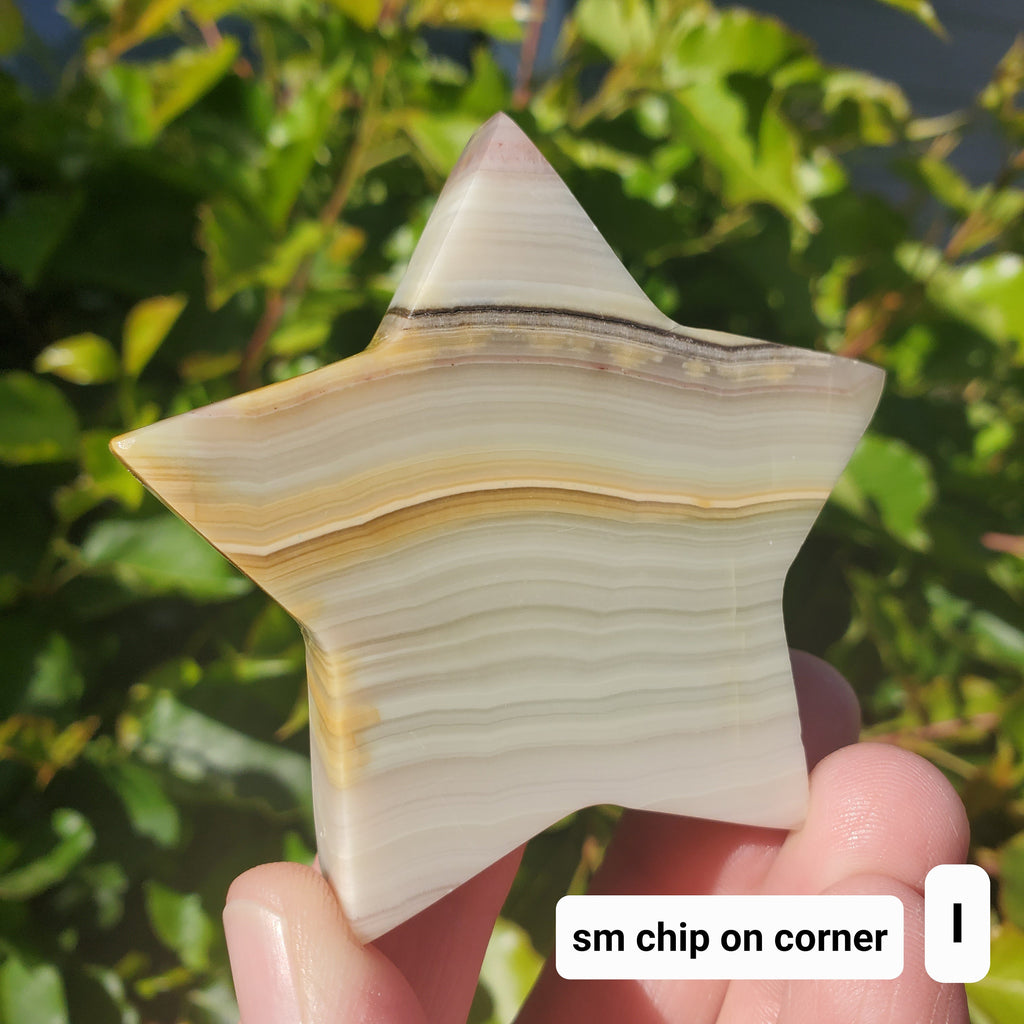 Pink Banded Calcite Star - Emotional Healing, Pure Love, Happiness, Soothing - Crystal Star Stone Healing Crystals Gemstones