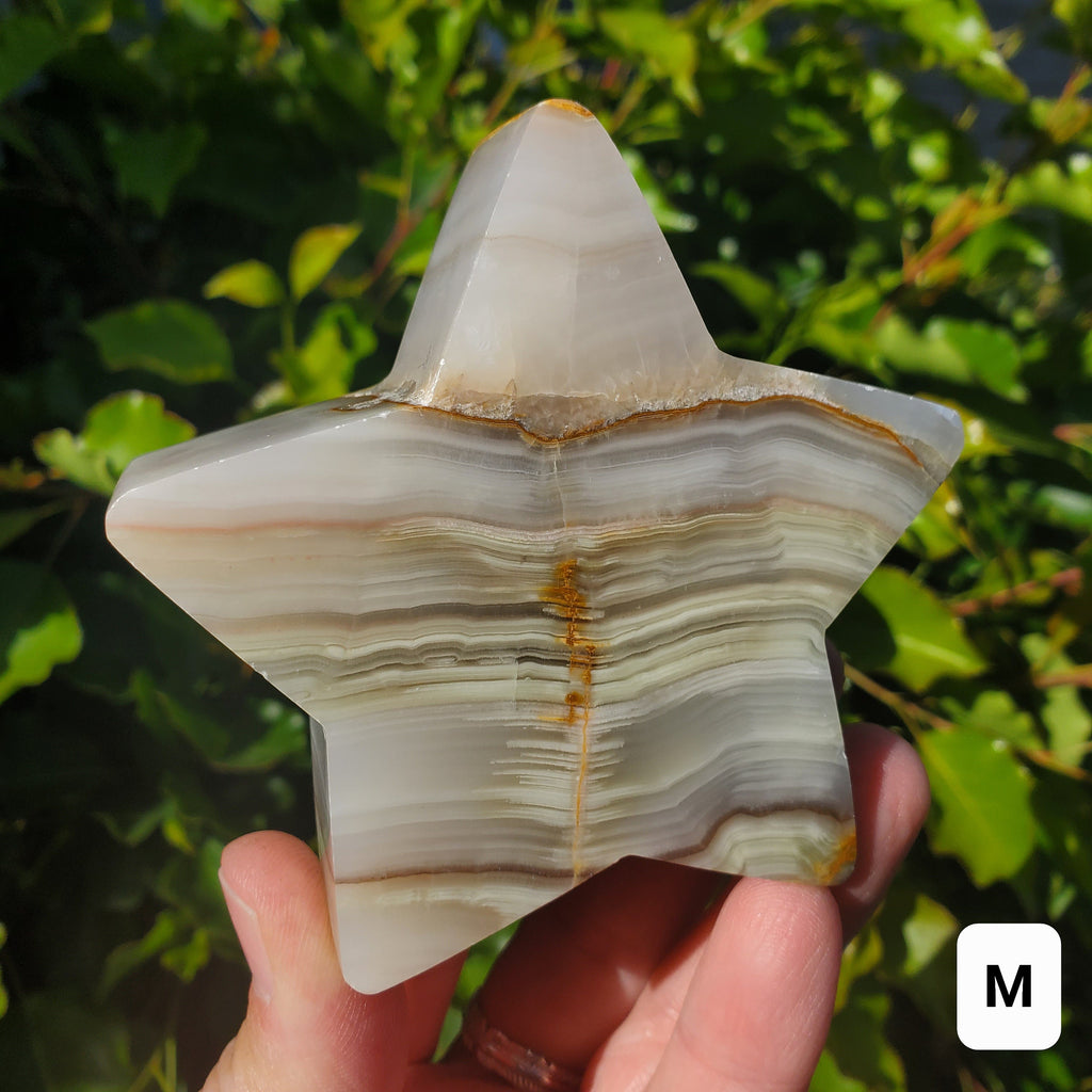 Pink Banded Calcite Star - Emotional Healing, Pure Love, Happiness, Soothing - Crystal Star Stone Healing Crystals Gemstones
