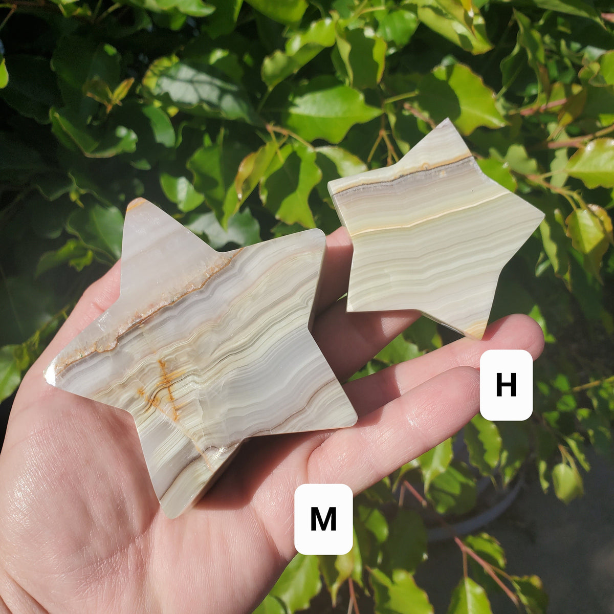 Pink Banded Calcite Star - Emotional Healing, Pure Love, Happiness, Soothing - Crystal Star Stone Healing Crystals Gemstones