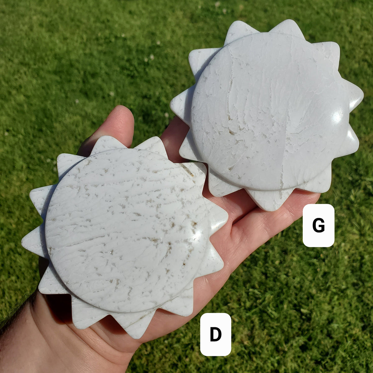 Snow Agate Sun - Balances Females Ying Yang Energy, Opens Door to Opportunity - White Plume Agate Crystal Sun Healing Gemstone