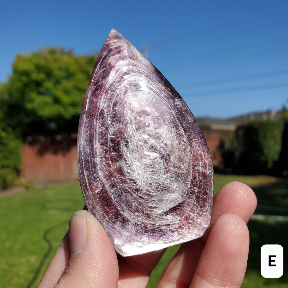 Flashy Mica Flame - High Quality Purple Mica - Helps Through Transitions, Stress Relief, Calming - Flashy Lepidolite Flame Healing Gemstone