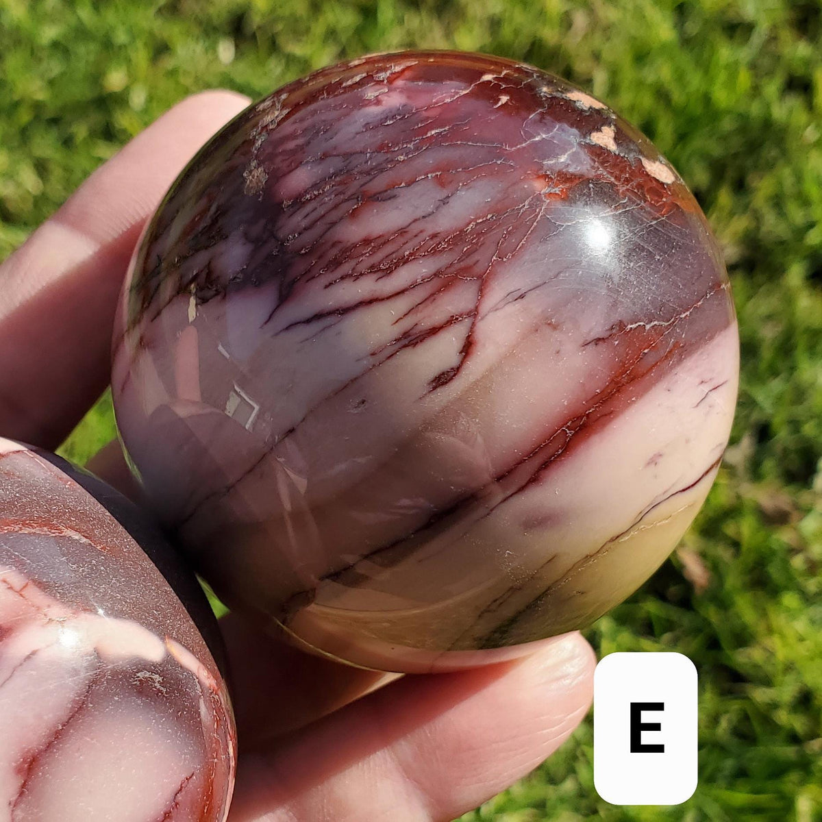 Mookaite Jasper Sphere - Earthy, Grounding, Personal Power, Intuition, Overall Cleanser - Jasper Crystal Ball Healing Gemstone