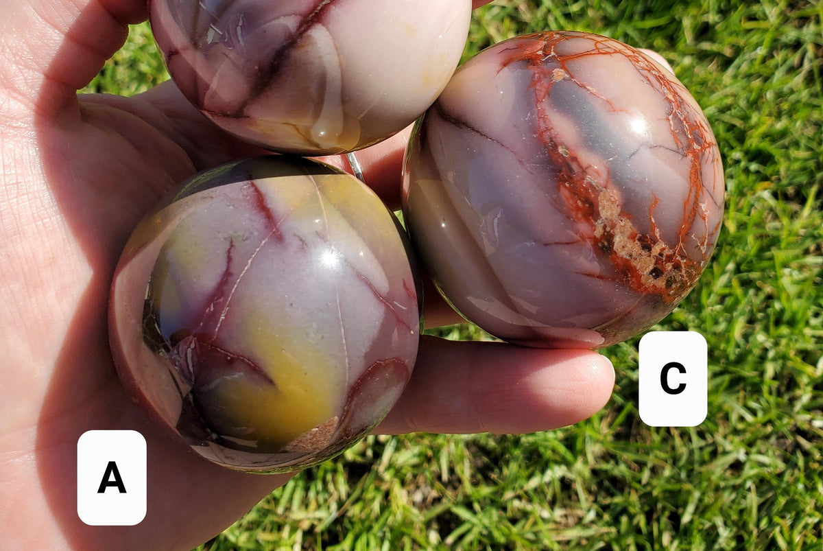 Mookaite Jasper Sphere - Earthy, Grounding, Personal Power, Intuition, Overall Cleanser - Jasper Crystal Ball Healing Gemstone