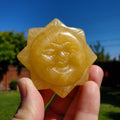 Orange Calcite Sun - Confidence, Self-Esteem, Creative & Sexual Energy - Calcite Crystal Sun Healing Crystals Gemstones