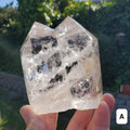 Chunky Double Point Quartz Tower - Counteracts Negativity, Energizes Positive Energy, Cleanses Aura - Clear Quartz Crystal Healing Gemstone