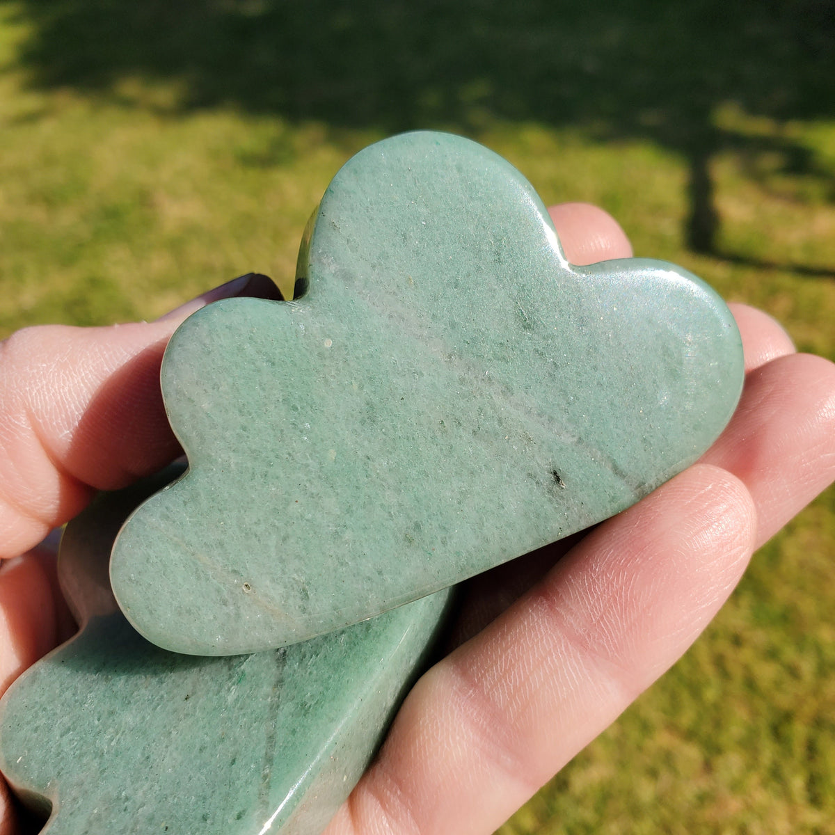 Green Aventurine Cloud - Manifestation, Prosperity, Wealth, Luck - Crystal Cloud Carving Healing Gemstones