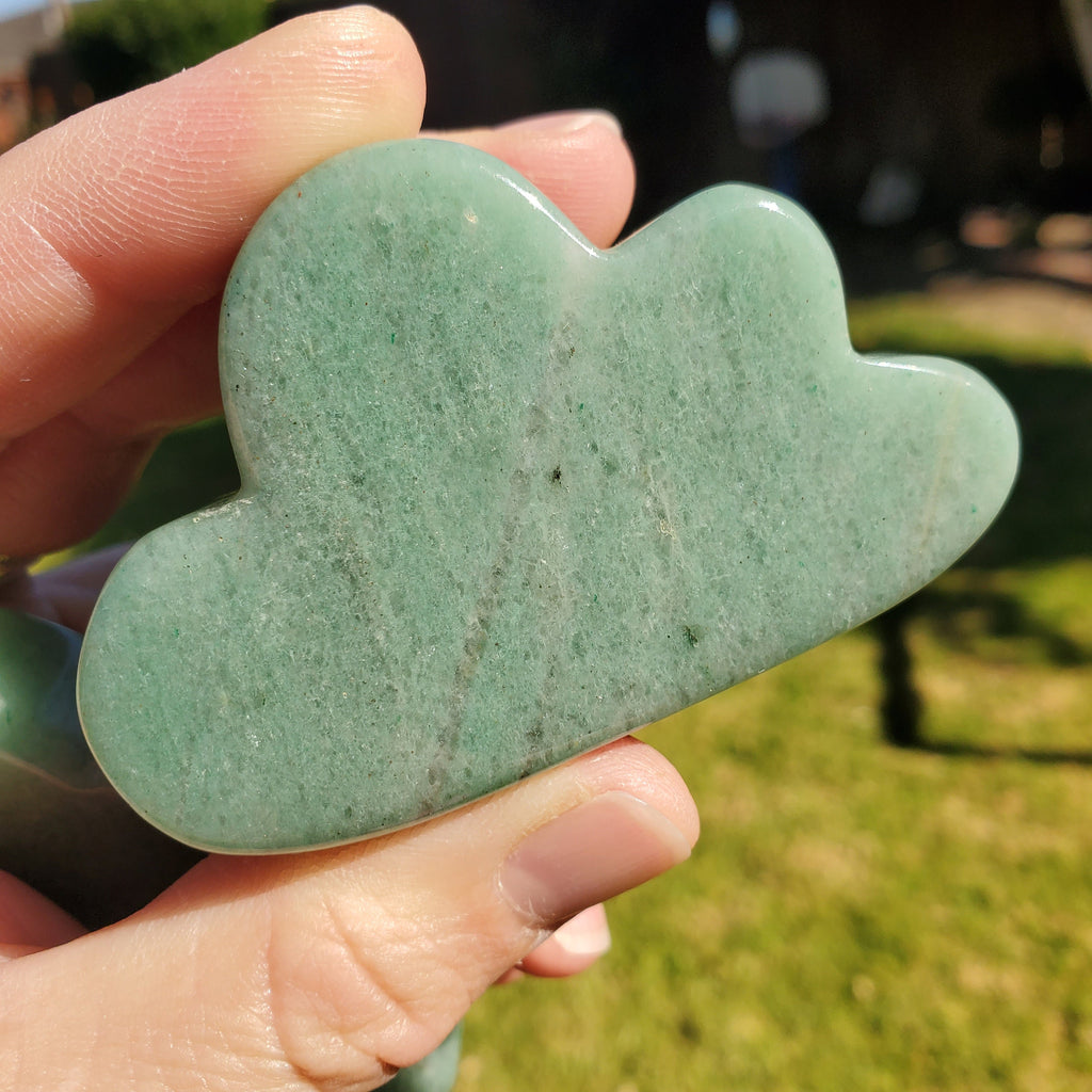 Green Aventurine Cloud - Manifestation, Prosperity, Wealth, Luck - Crystal Cloud Carving Healing Gemstones