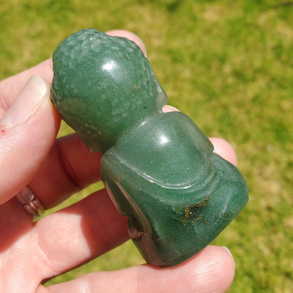 Green Aventurine Buddha - Prosperity, Manifestation, Wealth - Carved Buddha Stone Healing Crystals Gemstones