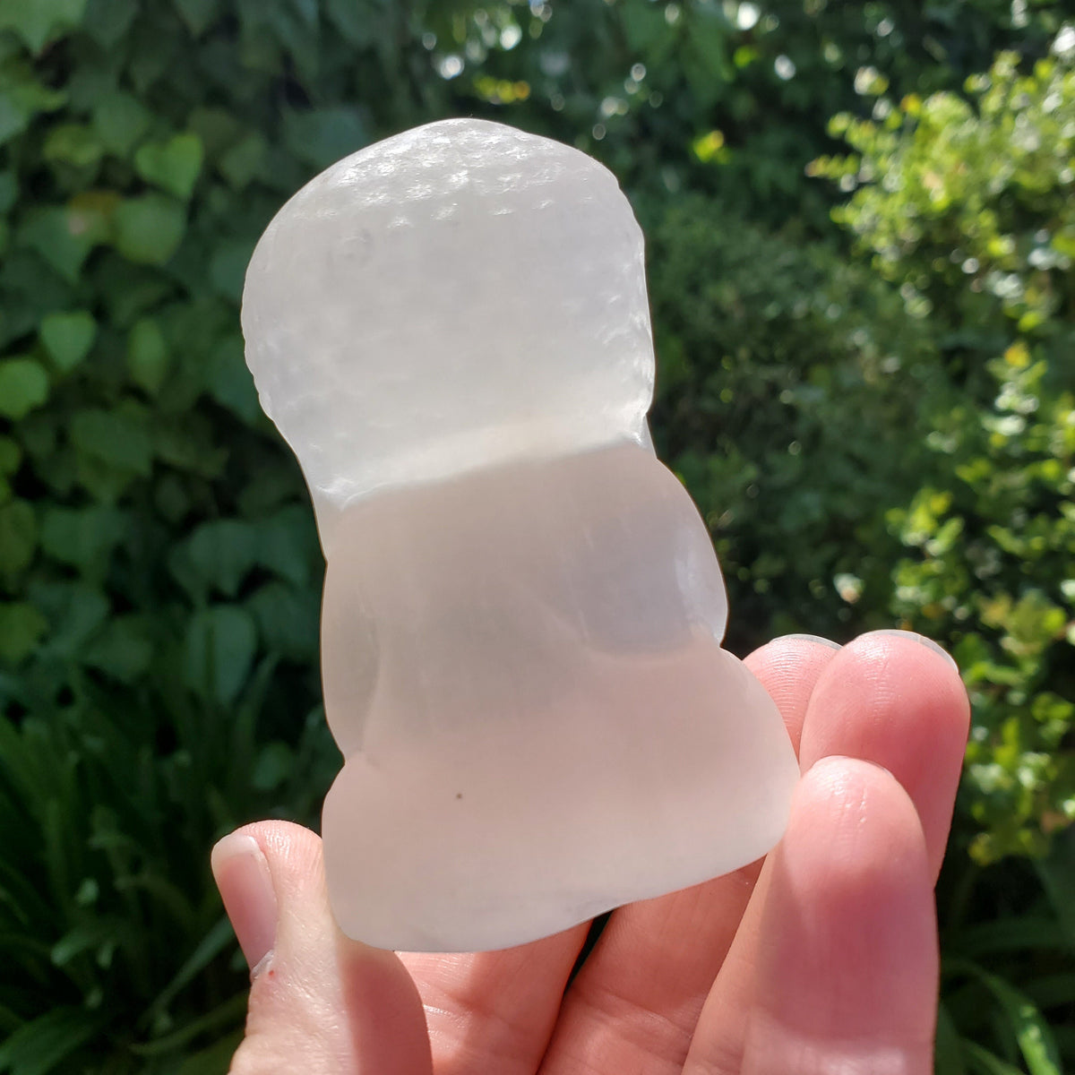 Chunky Selenite Buddha - Tranquility, Blessings, Love & Light - Satin Spar Selenite Crystal Buddha Carving Healing Gemstone