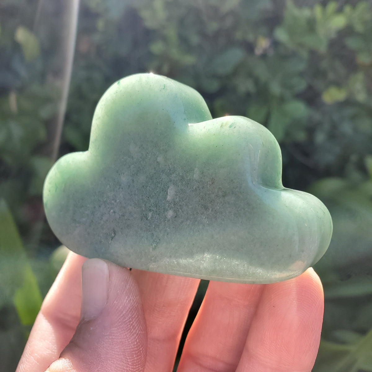 Green Aventurine Cloud - Manifestation, Prosperity, Wealth, Luck - Crystal Cloud Carving Healing Gemstones