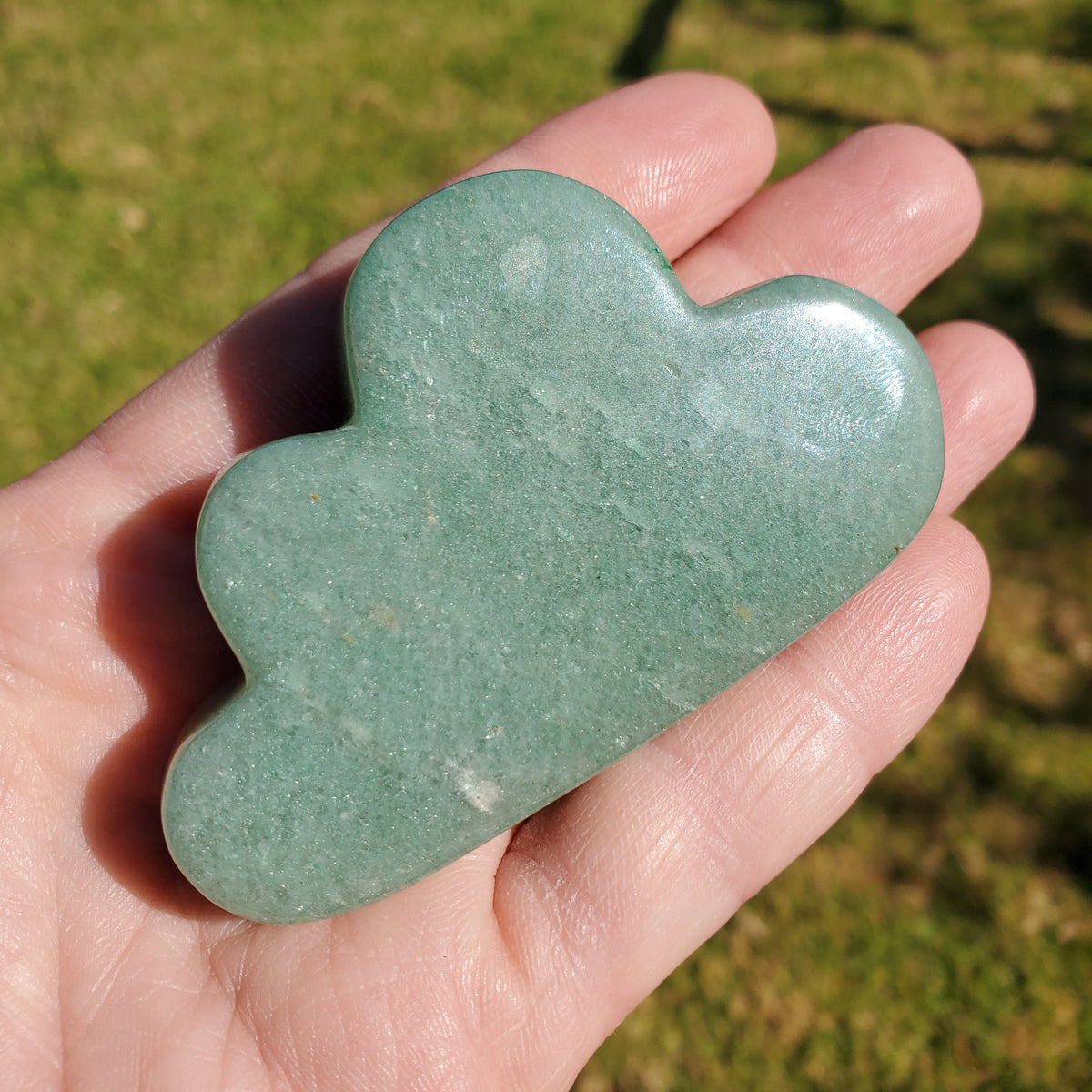 Green Aventurine Cloud - Manifestation, Prosperity, Wealth, Luck - Crystal Cloud Carving Healing Gemstones