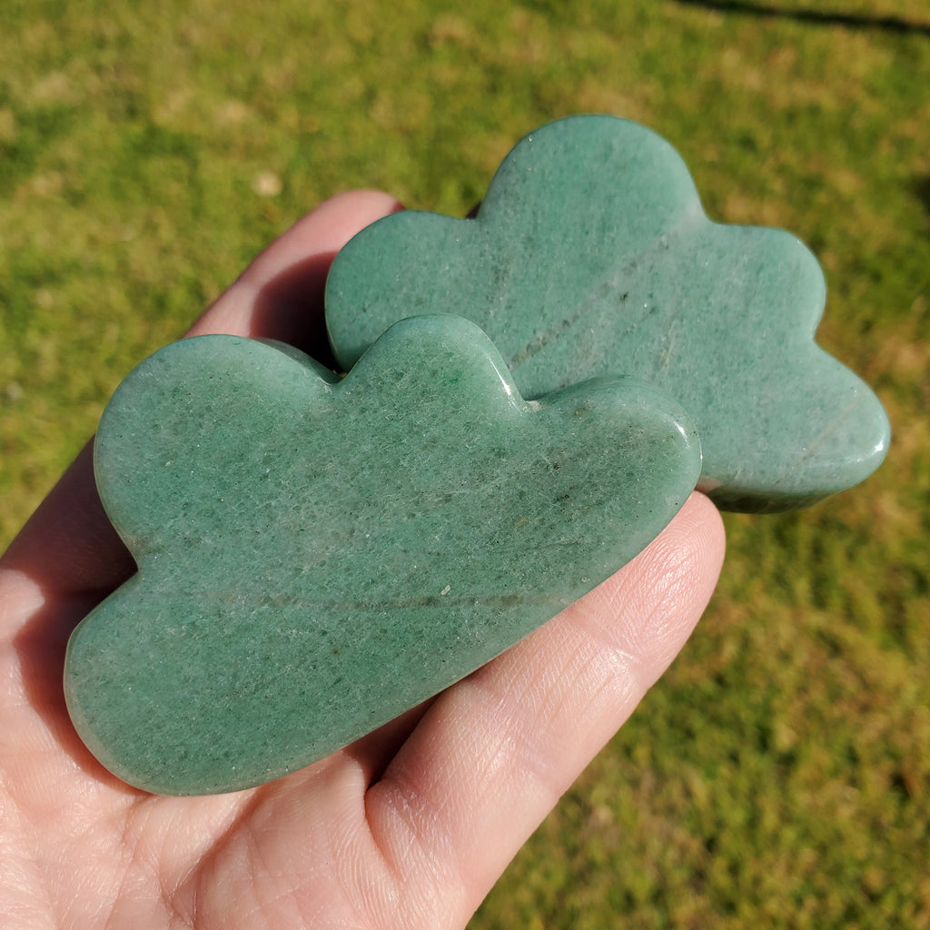 Green Aventurine Cloud - Manifestation, Prosperity, Wealth, Luck - Crystal Cloud Carving Healing Gemstones
