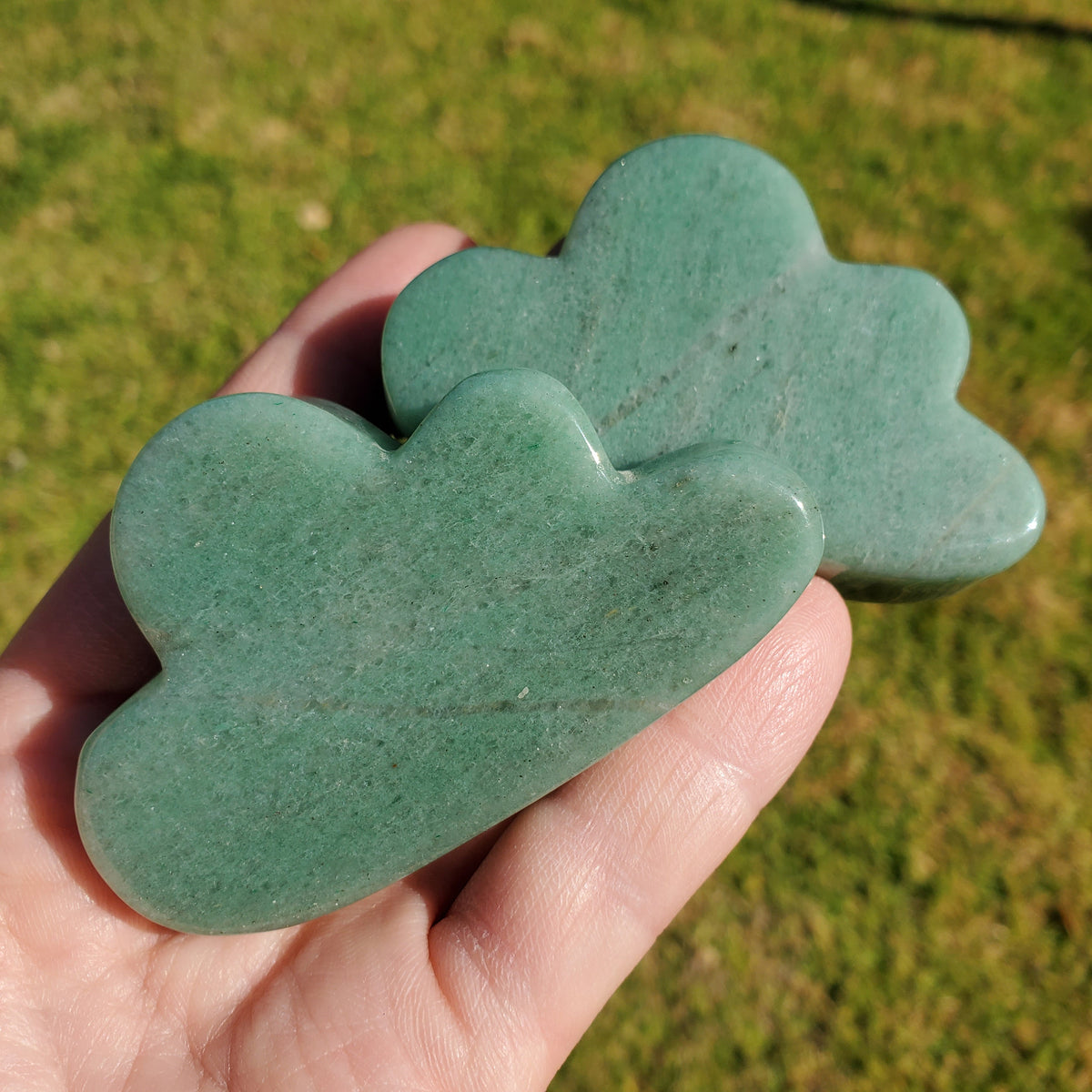 Green Aventurine Cloud - Manifestation, Prosperity, Wealth, Luck - Crystal Cloud Carving Healing Gemstones