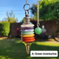 Chakra Pendulum - Grounding, Manifestation, Self Reflection, Prosperity, Wisdom, Strength, Awareness - Rainbow Gemstones