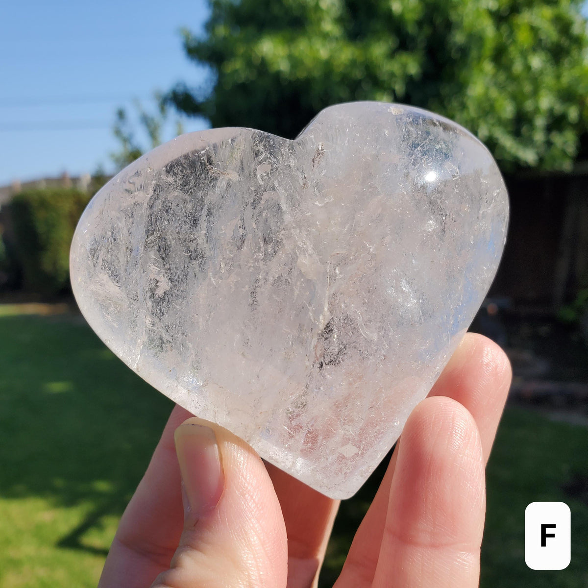 Chunky Quartz Heart - Magnifies Intentions, Transmutes Negative, Energizes Positive Energy - Clear Heart Carving Crystal Healing Stone
