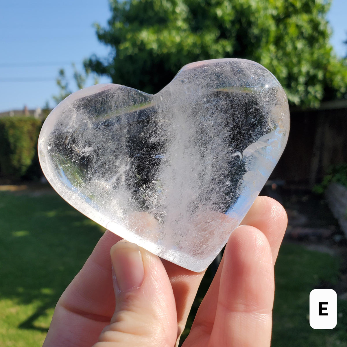 Chunky Quartz Heart - Magnifies Intentions, Transmutes Negative, Energizes Positive Energy - Clear Heart Carving Crystal Healing Stone