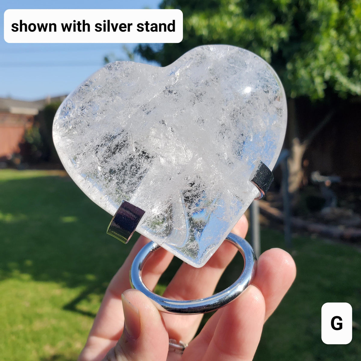 Chunky Quartz Heart - Magnifies Intentions, Transmutes Negative, Energizes Positive Energy - Clear Heart Carving Crystal Healing Stone