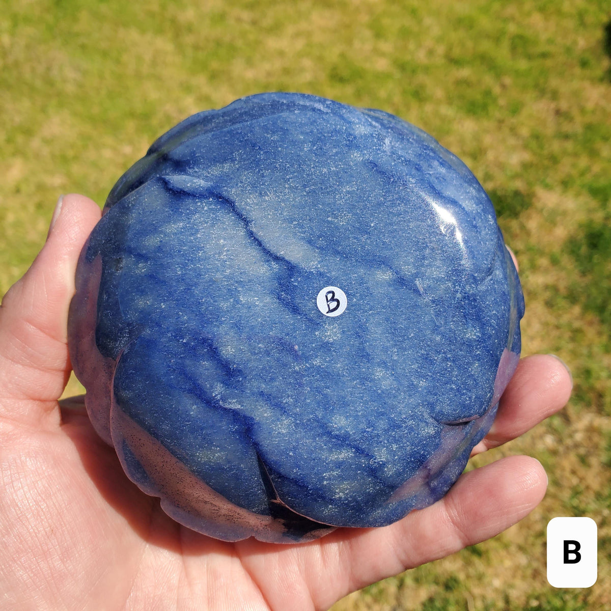 Big Blue Aventurine Rose - Self-Discipline, Inner Strength, Communication - Aventurine Crystal Flower Healing Gemstones