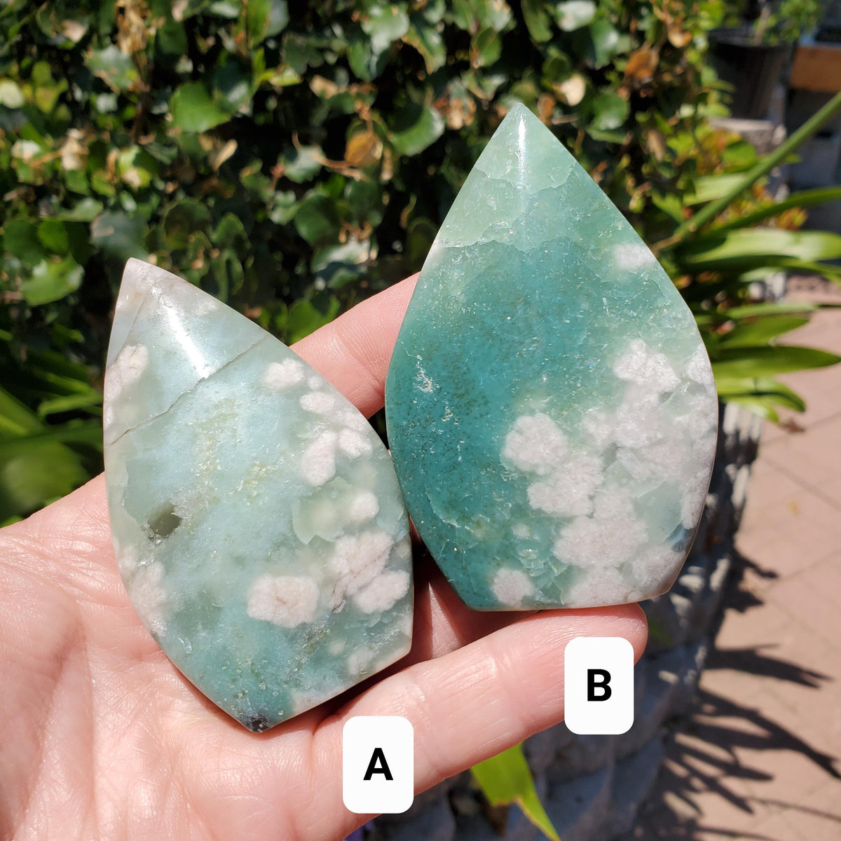 Green Flower Agate Flame - Gentle, Nourishing, Growth, New Beginnings - Flower Agate Crystal Flame Healing Gemstone
