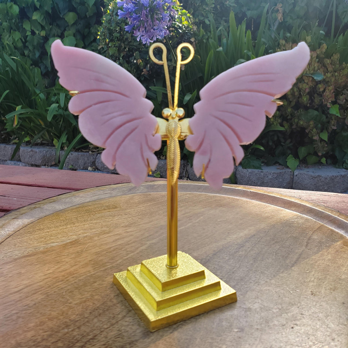 Pink Opal Butterfly - Activates Heart Chakra, Strengthens Connection To Yourself, Individuality - Pink Crystal Butterfly Carving