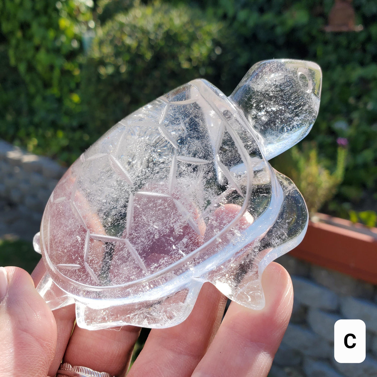 Quartz Turtle - Counteracts Negativity, Energizes Positivity - Crystal Turtle Carving Healing Gemstone Tortoise Figurine Paperweight