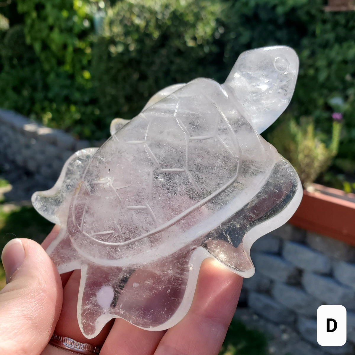 Quartz Turtle - Counteracts Negativity, Energizes Positivity - Crystal Turtle Carving Healing Gemstone Tortoise Figurine Paperweight