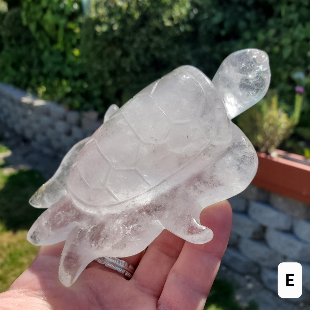 Quartz Turtle - Counteracts Negativity, Energizes Positivity - Crystal Turtle Carving Healing Gemstone Tortoise Figurine Paperweight