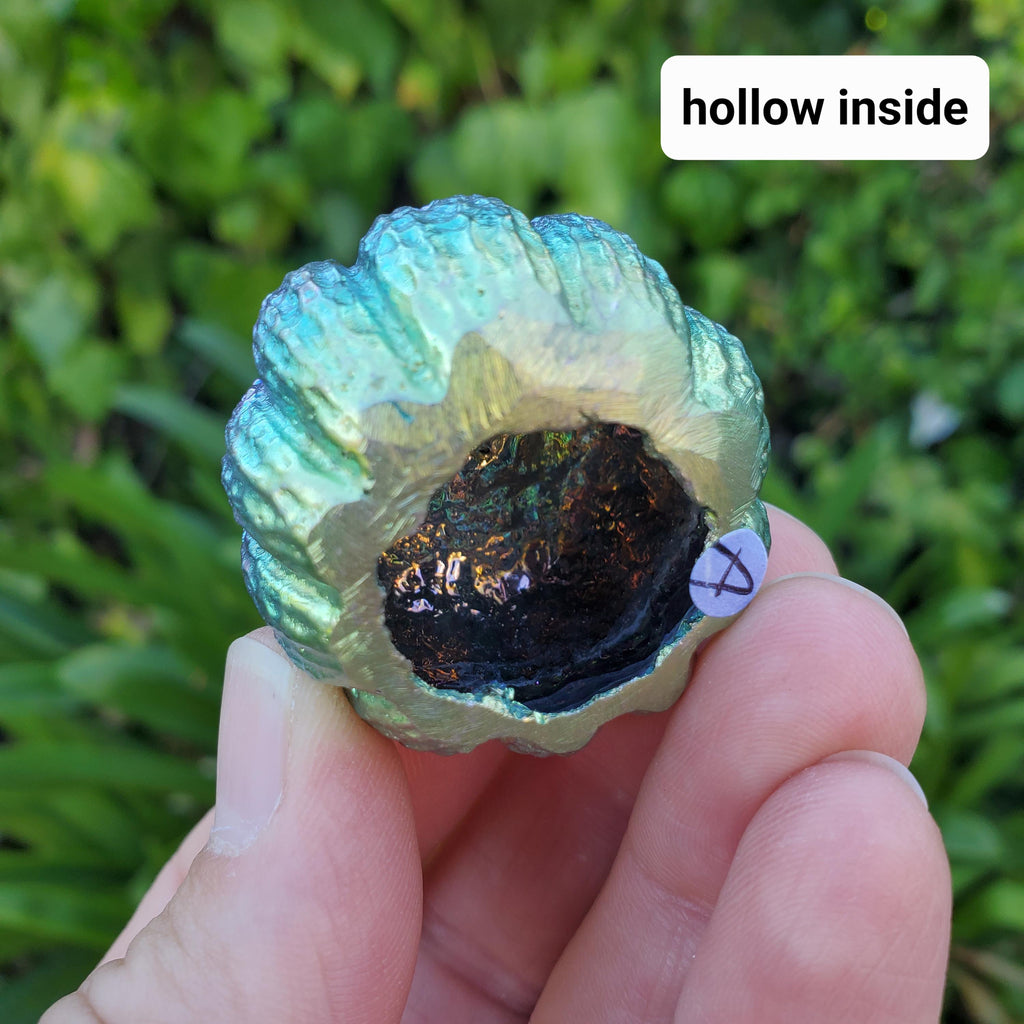 Cute Bismuth Pumpkin - Helps Bond Relationships, Strengthens Visualizations - Pumpkin Carving Healing Gemstones For Halloween Decor