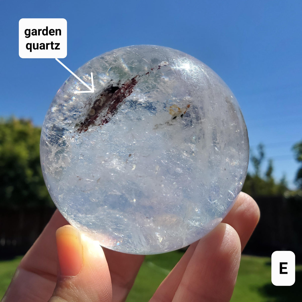 Aura Quartz Sphere - Counteracts Negative Energy, Magnifies Positive Energy, Cleanses Aura - Angel Quartz Crystal Ball Healing Gemstone
