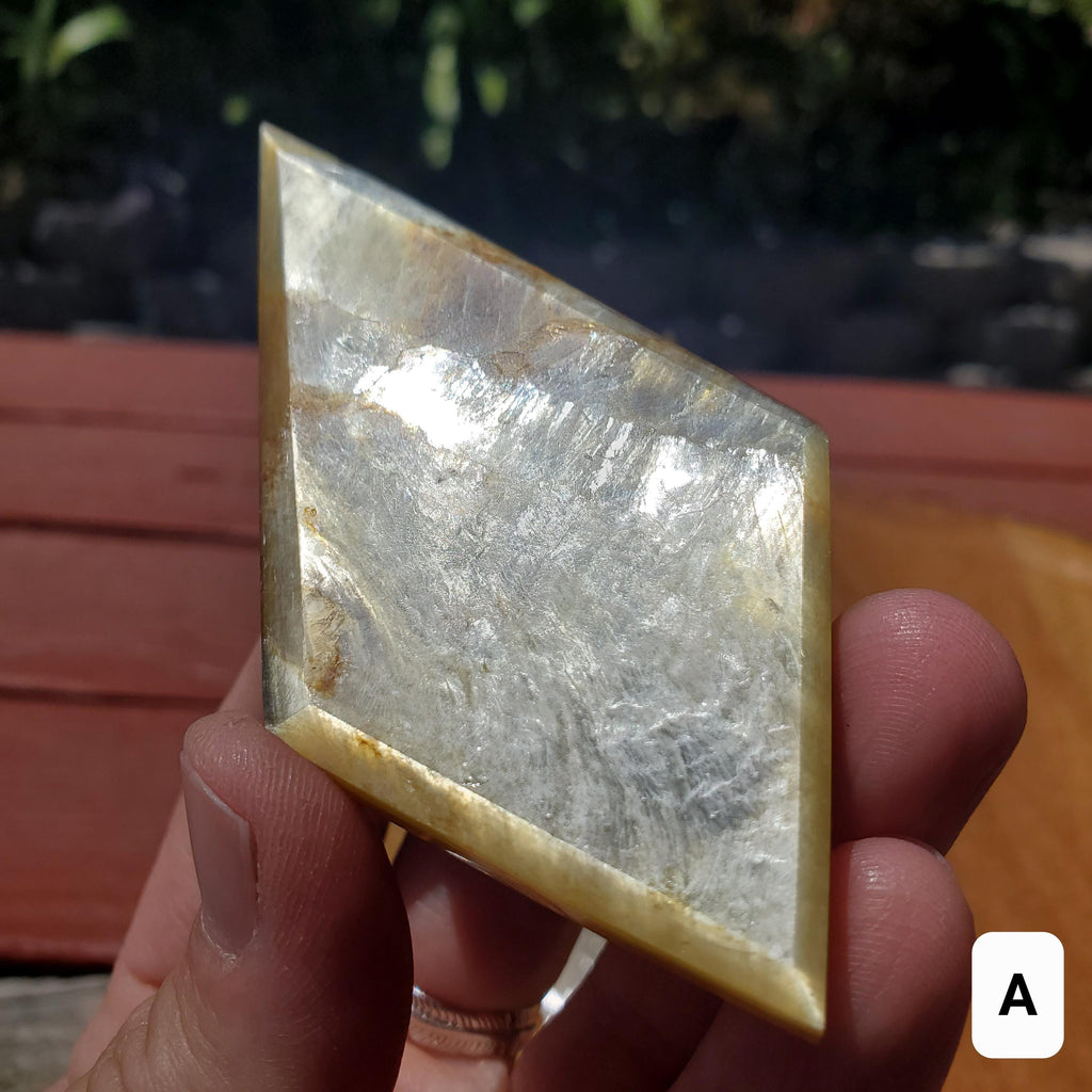 Flashy Golden Mica Diamond - High Quality - Helps Through Transitions, Stress Relief, Calming - Flashy Lepidolite Statement Healing Gemstone