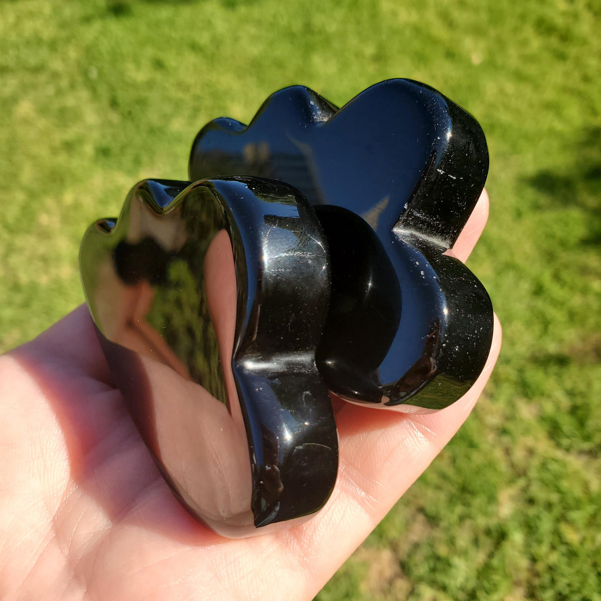 Obsidian Cloud - Self Reflection, Release Negative Energies - Standing Obsidian Black Cloud Carving Crystal Healing Gemstone