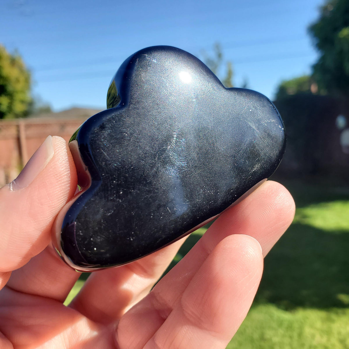 Obsidian Cloud - Self Reflection, Release Negative Energies - Standing Obsidian Black Cloud Carving Crystal Healing Gemstone