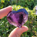 High Quality Faceted Amethyst Heart - Calming, Energetic Protection, Positivity, Connection - Purple Heart Carving Crystal Healing Gemstones