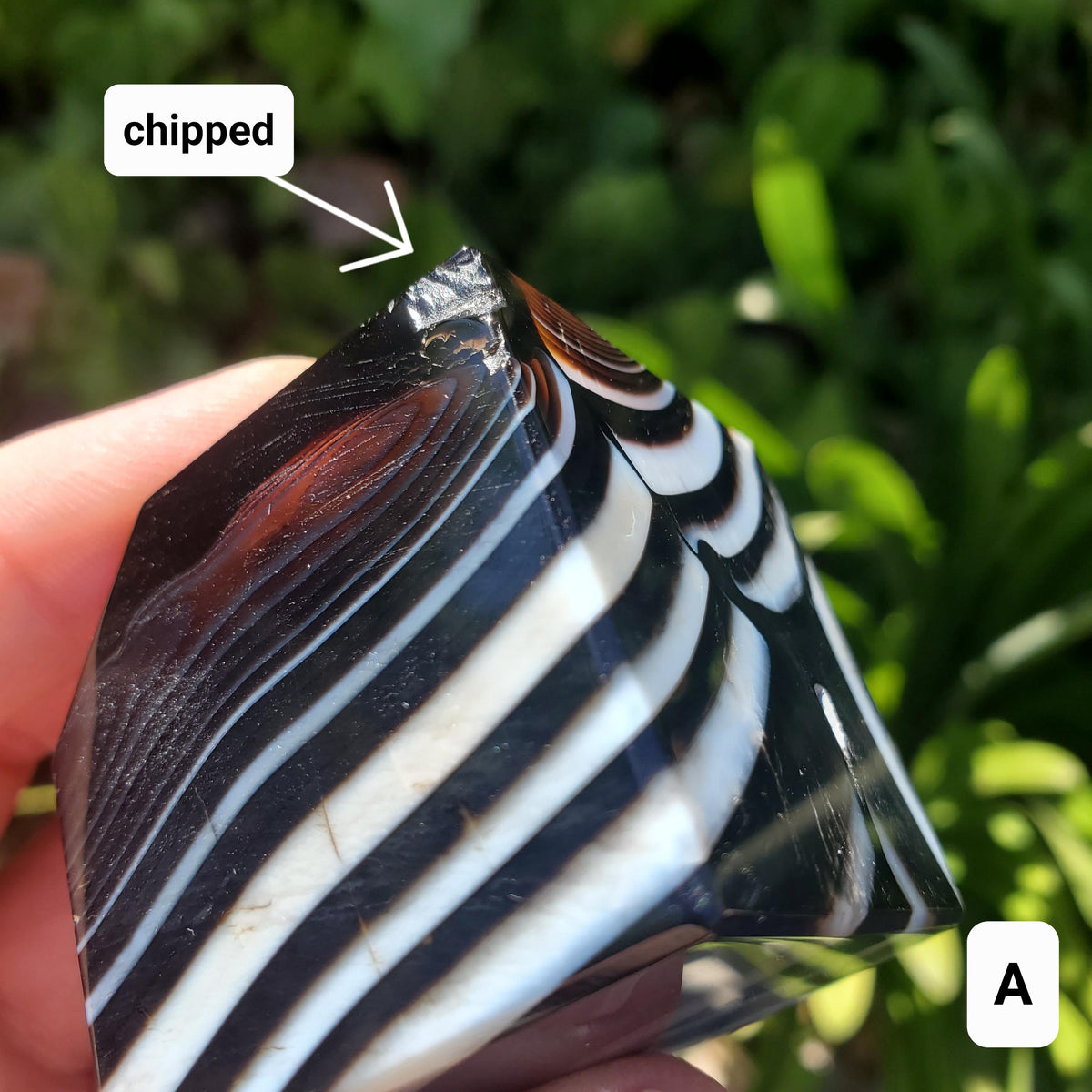 Banded Black Agate Cube - Grounding, Protection, Peace, Centering, New Beginnings - Agate Crystal Cube Healing Gemstone