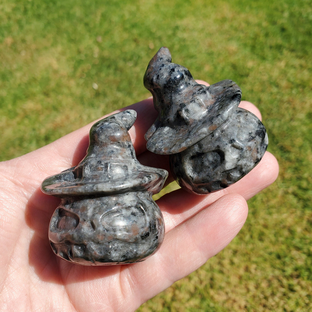Yooperlite Pumpkin | Glowing Crystal Stone with UV Light - Personal Growth, Positive Environment - Crystal Pumpkin Carving