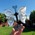 Selenite Butterfly Wings on Stand - Tranquility, Blessings, Love & Light - Satin Spar Selenite Wings Healing Stone Crystals
