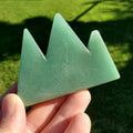 Green Aventurine Mountain Carving - Manifestation, Prosperity, Wealth, Luck - Crystal Mountain Range Scenic Display Healing Gemstones