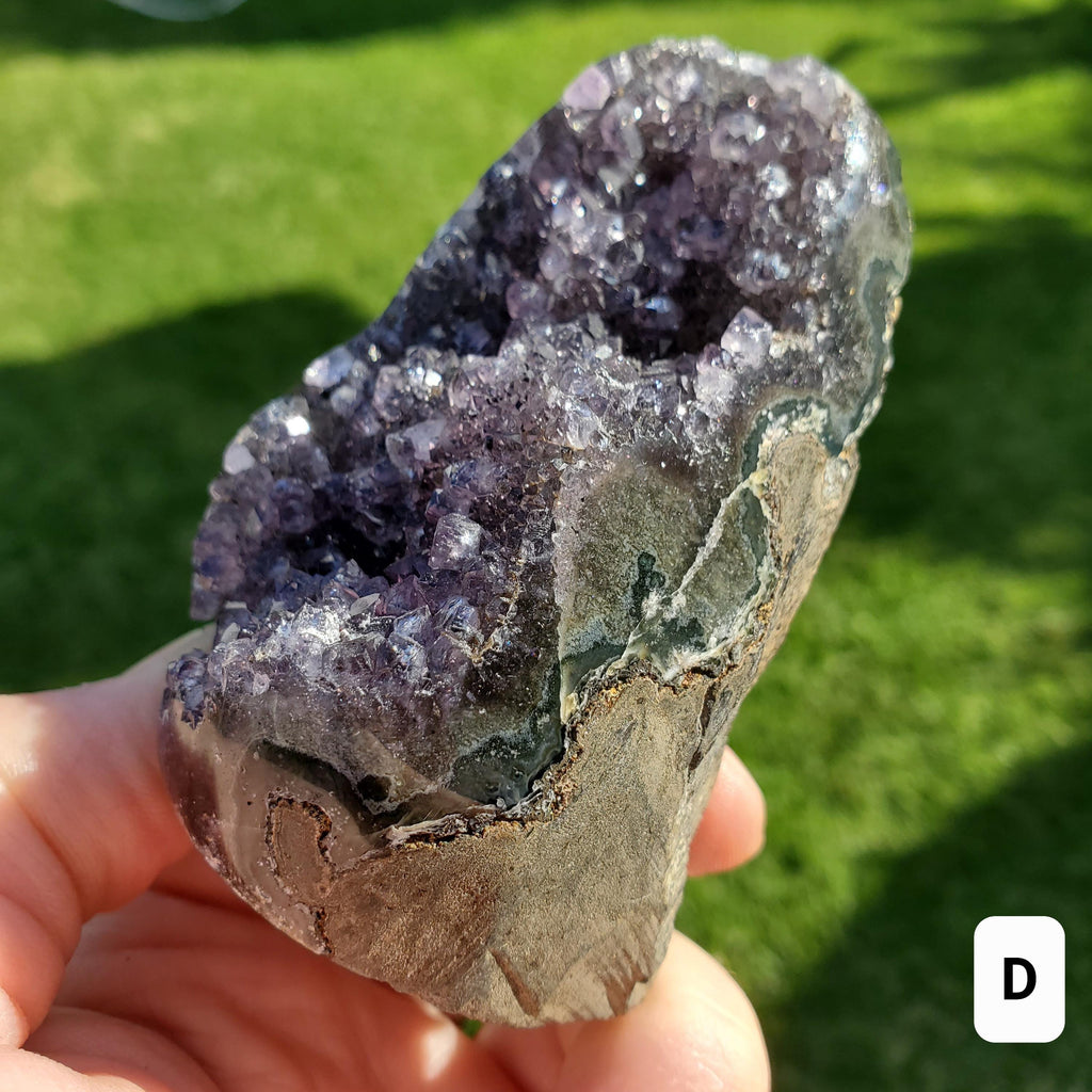 Small Amethyst Geode - Calming, Cleanses Body & Aura, Stress Relief, Positivity - Crystal Amethyst Cluster Healing Gemstones