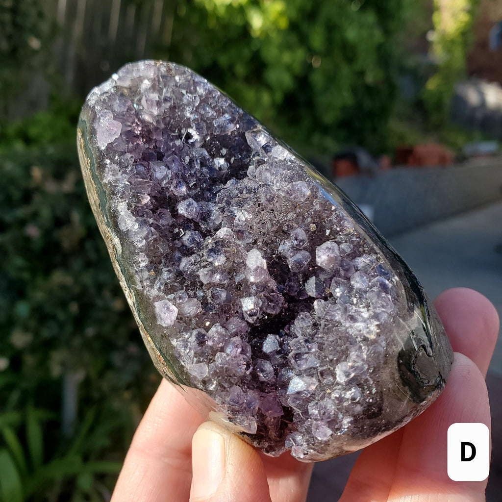 Small Amethyst Geode - Calming, Cleanses Body & Aura, Stress Relief, Positivity - Crystal Amethyst Cluster Healing Gemstones