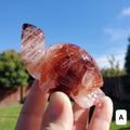 Flashy Fire Quartz Turtle - Energizing, Motivation, Vitality, Reflection, Renewal - Crystal Turtle Carving Healing Gemstone Decor