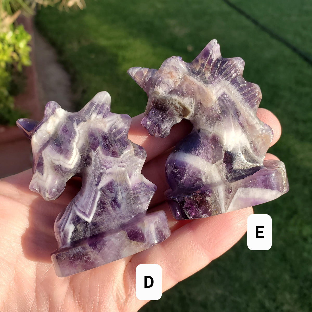 Small Dream Amethyst Unicorn - Calming, Energetic Protection, Positivity, Divine Love - Purple Amethyst Crystal Unicorn Healing Gemstones