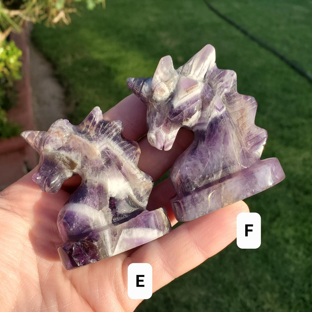 Small Dream Amethyst Unicorn - Calming, Energetic Protection, Positivity, Divine Love - Purple Amethyst Crystal Unicorn Healing Gemstones