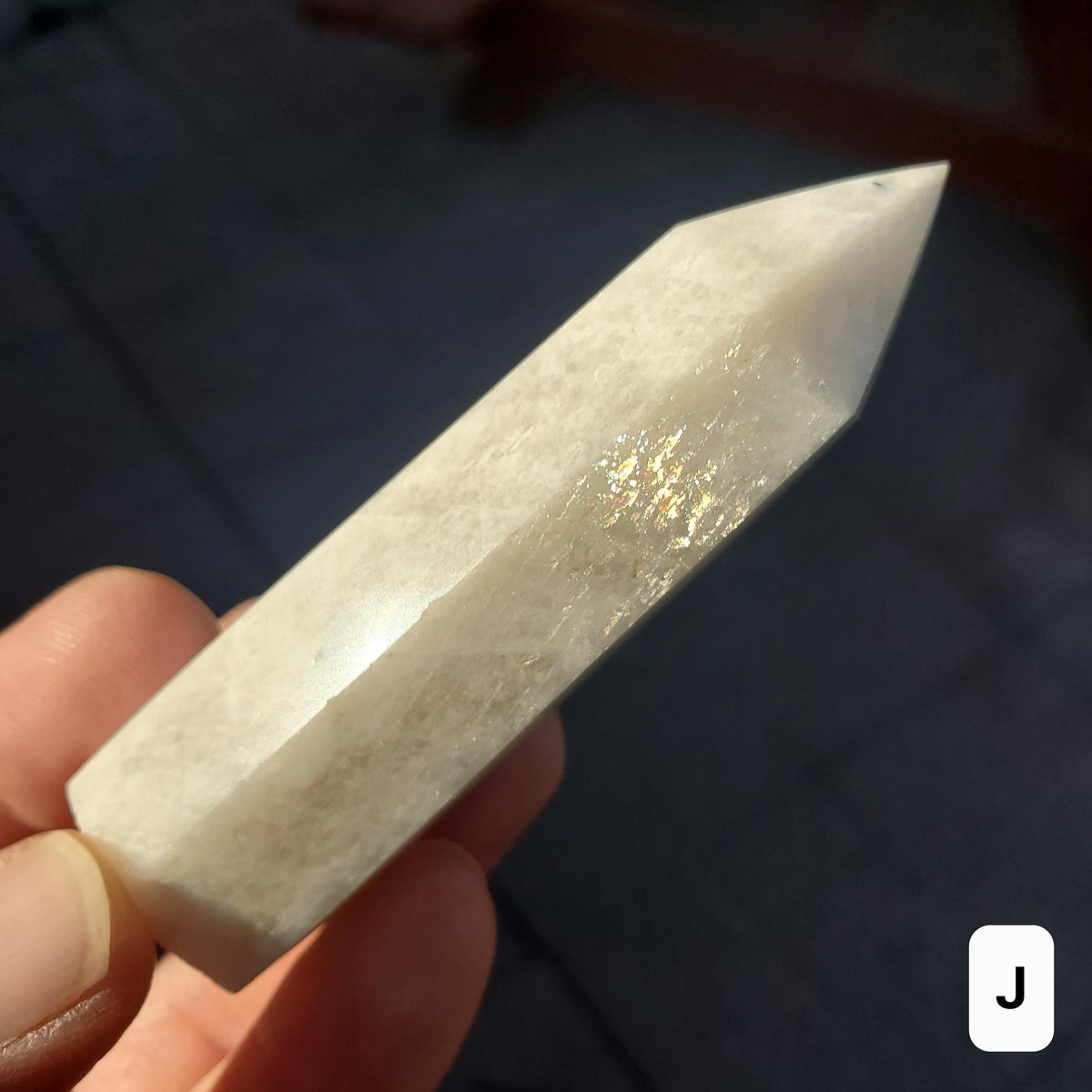 Gold Flash Moonstone Tower - Uplifting, Feminine Energy, Empowering - Flashy Moonstone Crystal Healing Point Gemstone