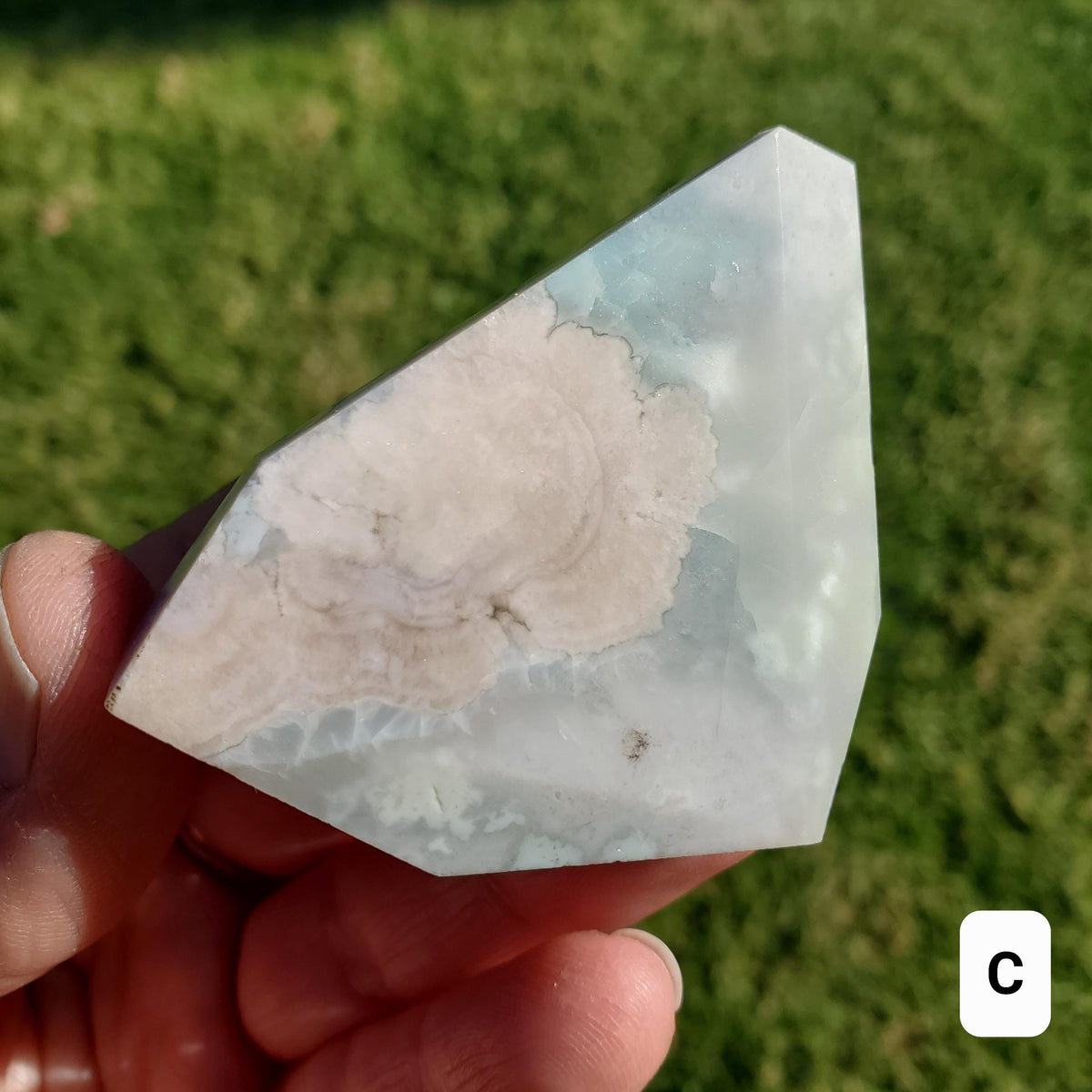 Green Flower Agate Freeform - Gentle, Nourishing, Growth - Freeform Crystal Stone Healing Crystals Gemstones