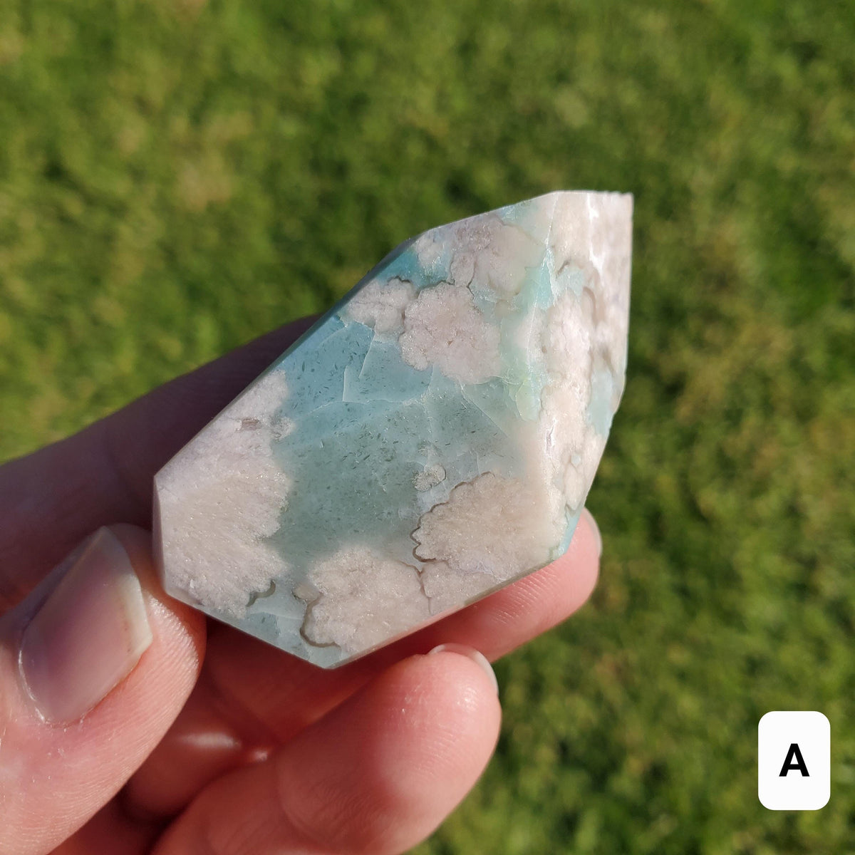 Green Flower Agate Freeform - Gentle, Nourishing, Growth - Freeform Crystal Stone Healing Crystals Gemstones