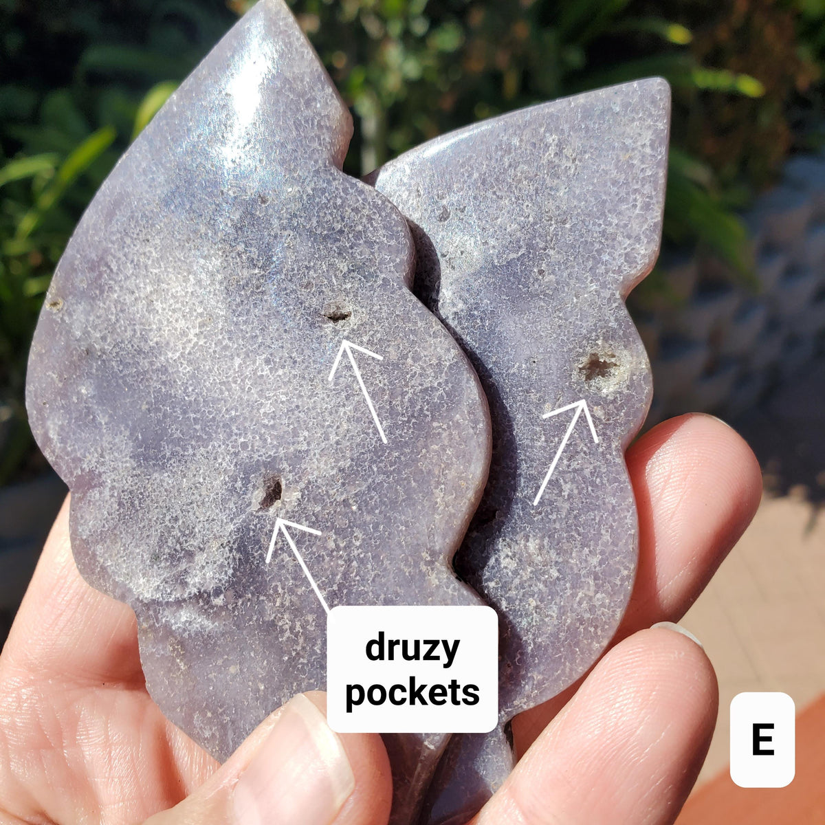 Grape Agate Butterfly on Stand - Psychic Protection, Dreams, Intuition - Purple Butterfly Crystal Healing Gemstones Decor