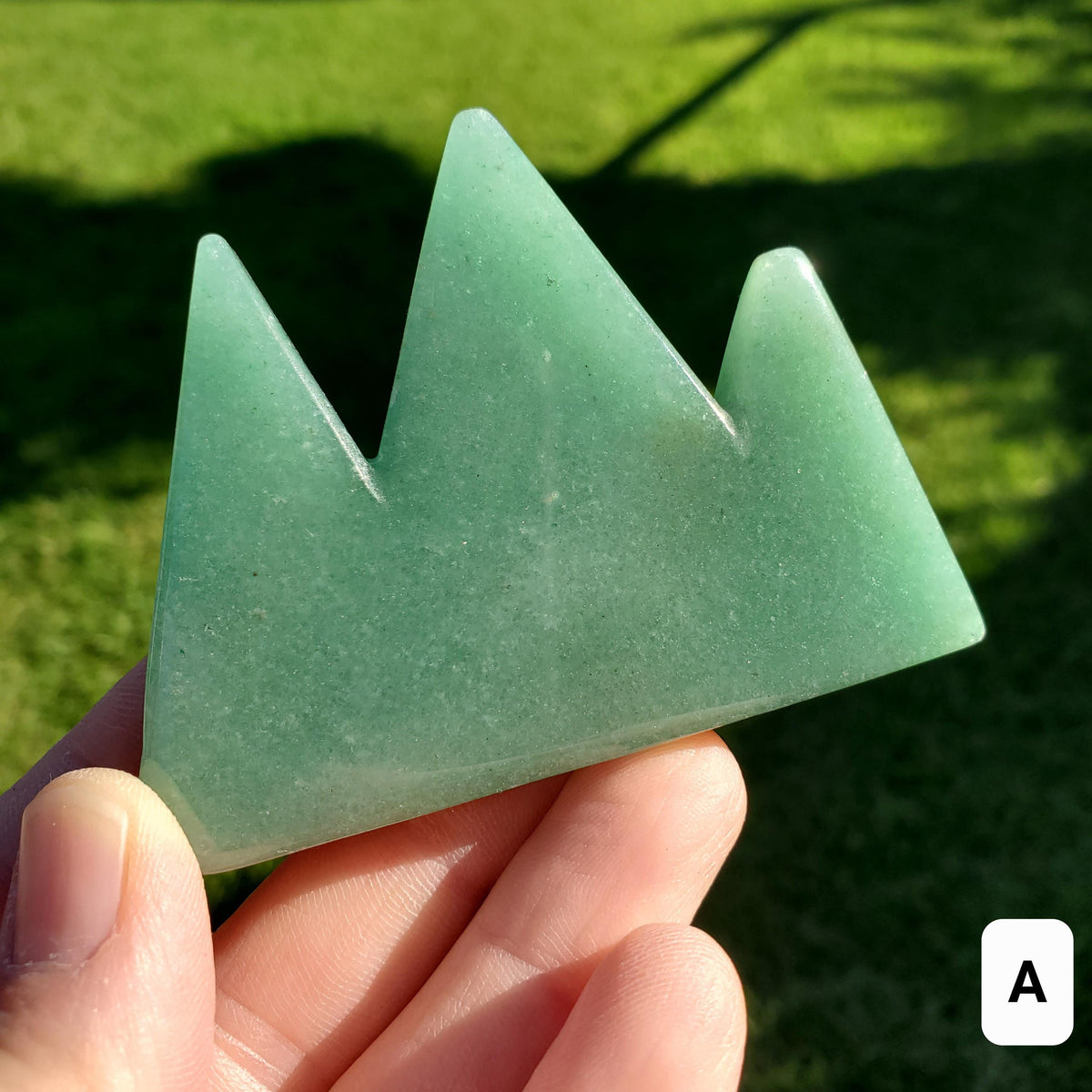 Green Aventurine Mountain Carving - Manifestation, Prosperity, Wealth, Luck - Crystal Mountain Range Scenic Display Healing Gemstones