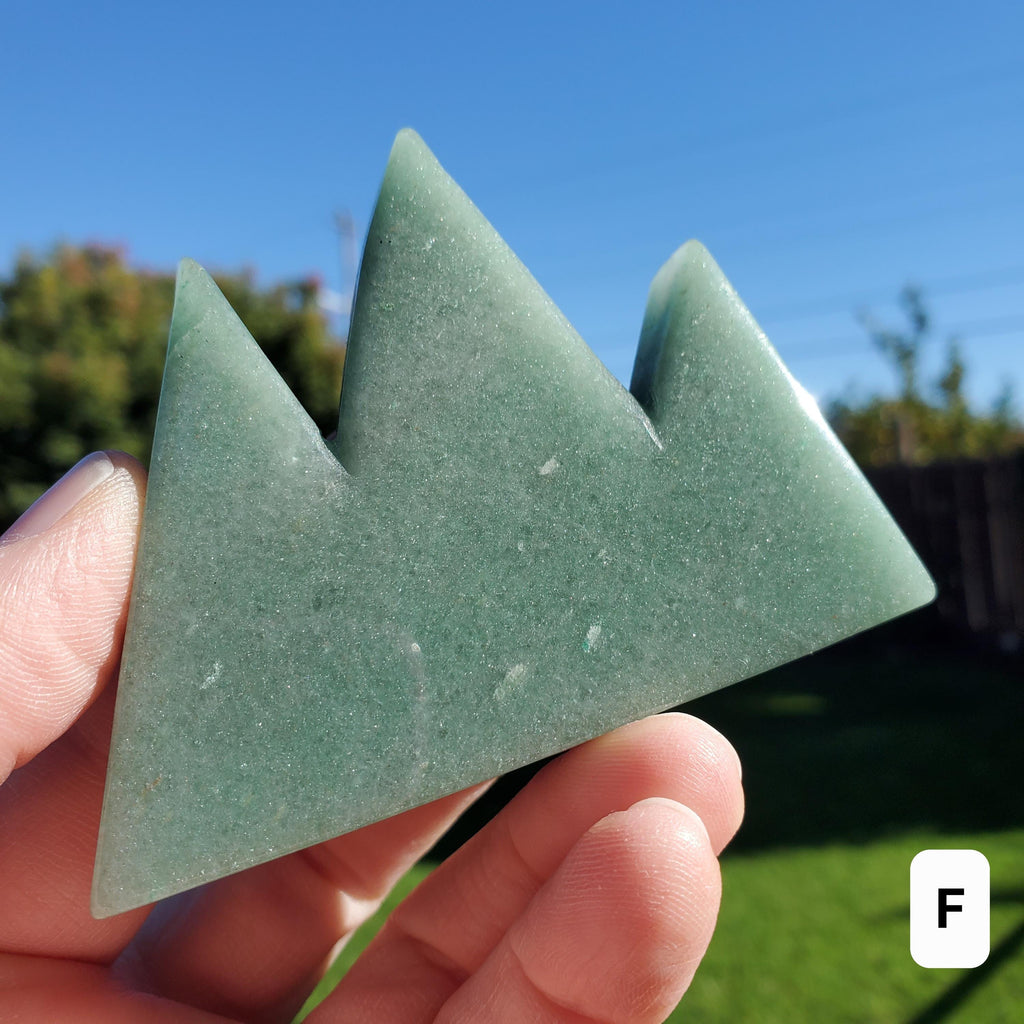 Green Aventurine Mountain Carving - Manifestation, Prosperity, Wealth, Luck - Crystal Mountain Range Scenic Display Healing Gemstones