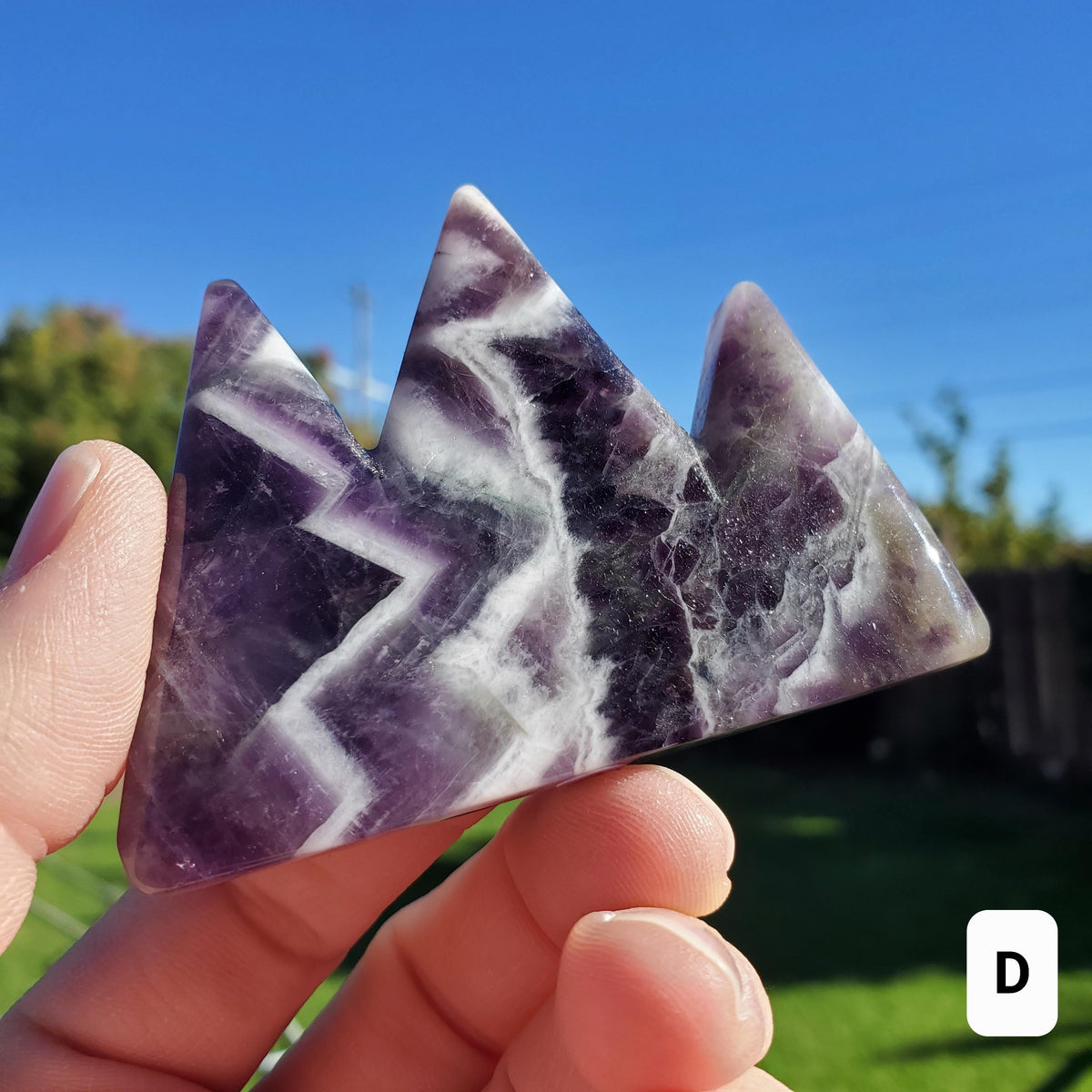 Dream Amethyst Mountain Carving - Calming, Energetic Protection, Positivity, Divine Love - Purple Amethyst Crystal Scenic Landscape Gem