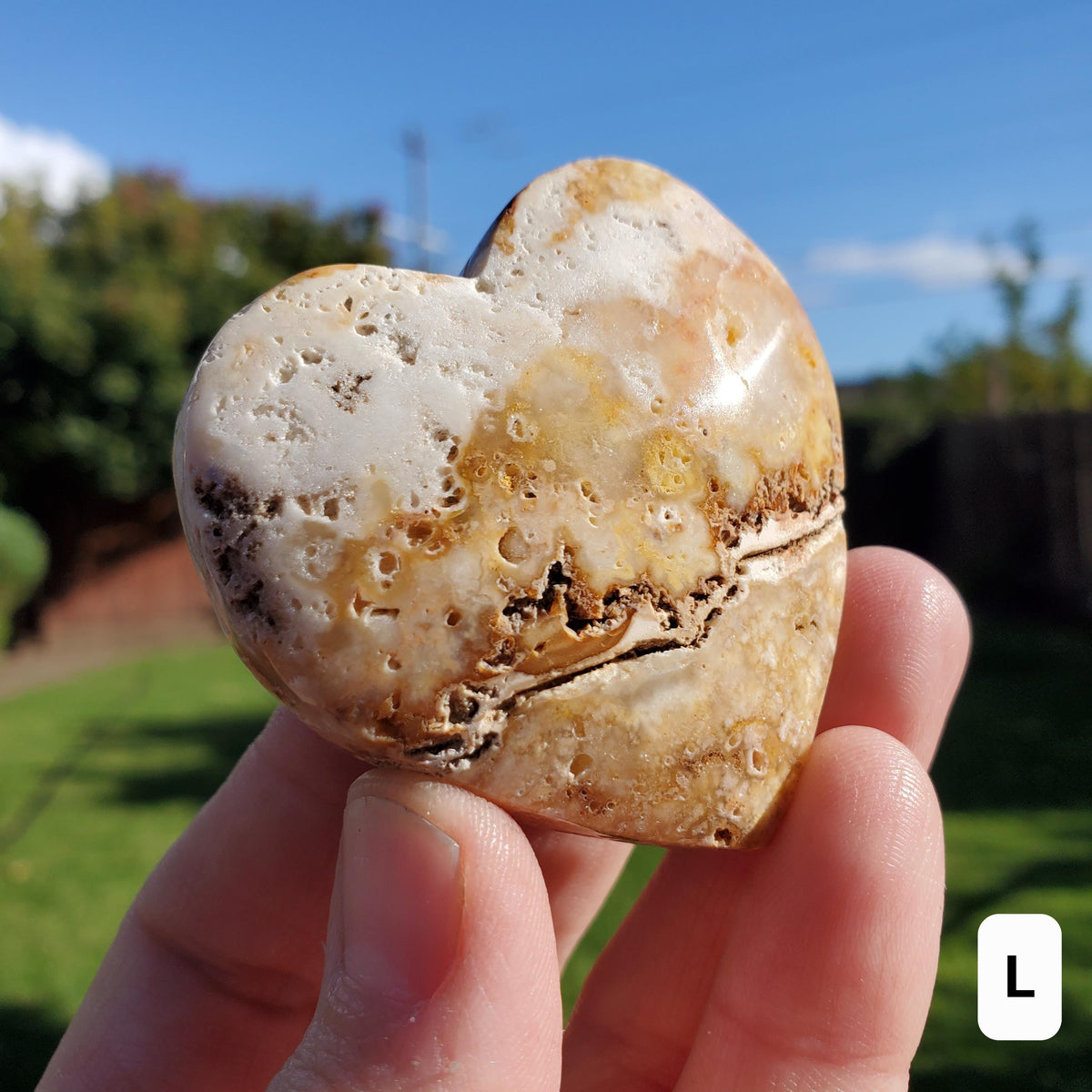 Cute Pink Lace Agate Heart with Druzy - Balance Physical, Mental, Emotional - Pink Agate Crystal Heart Carving